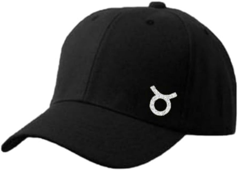 Black Cap with Taurus zodia Silver Logo