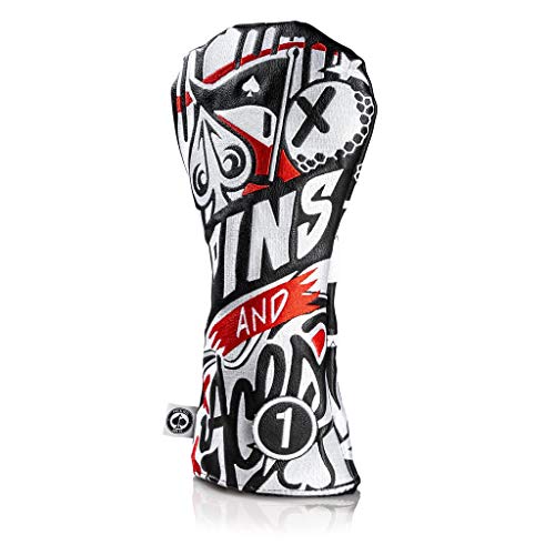 Pins & Aces Golf Co. LE Graffiti Head Cover - Premium, Hand-Made Leather Headcover - Urban Styled, Tour Quality Golf Club Cover - Style and Customize Your Golf Bag (Driver) - Image 1