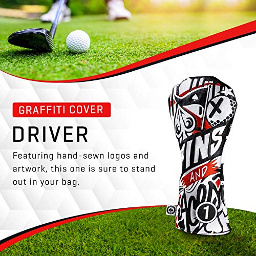 Pins & Aces Golf Co. LE Graffiti Head Cover - Premium, Hand-Made Leather Headcover - Urban Styled, Tour Quality Golf Club Cover - Style and Customize Your Golf Bag (Driver) - Image 2