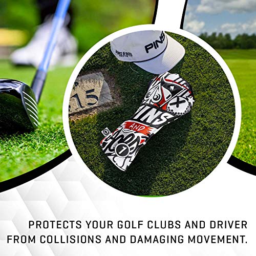 Pins & Aces Golf Co. LE Graffiti Head Cover - Premium, Hand-Made Leather Headcover - Urban Styled, Tour Quality Golf Club Cover - Style and Customize Your Golf Bag (Driver) - Image 5