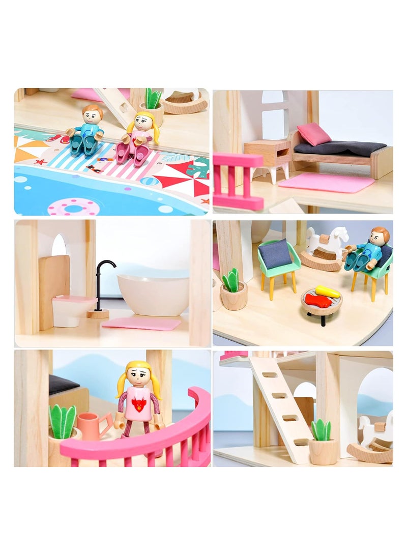 Wooden Dolls House Set  - Image 3
