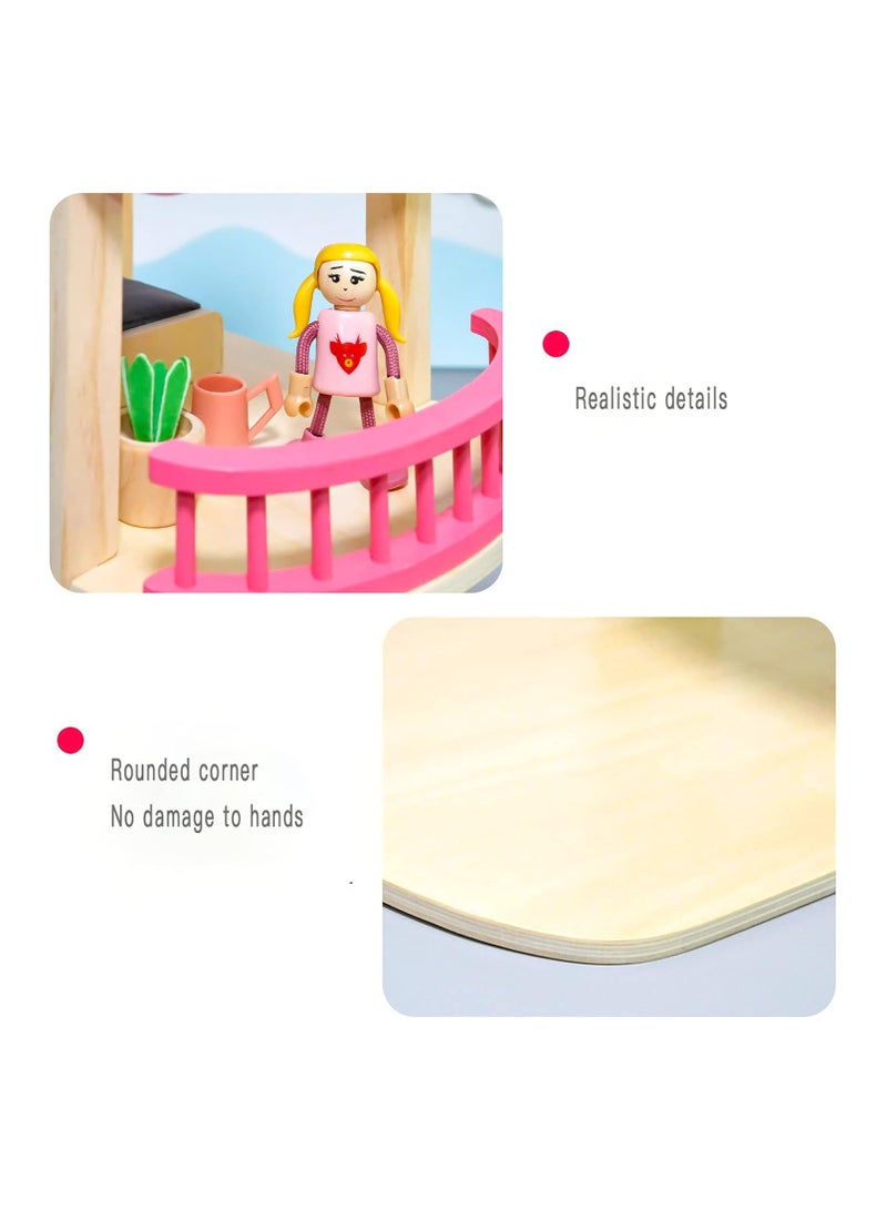 Wooden Dolls House Set  - Image 4