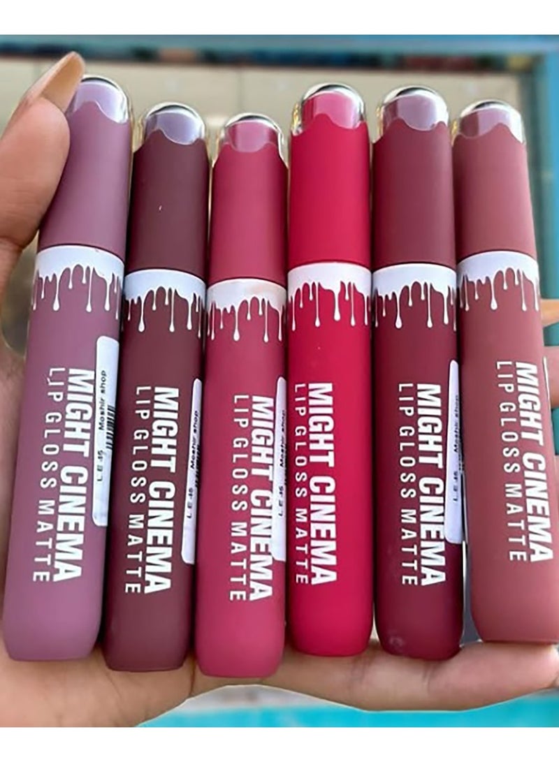 Long-lasting matte lip gloss for full, attractive lips (Might Cinema) 5000 - color 204