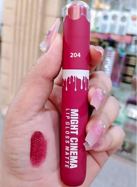 Long-lasting matte lip gloss for full, attractive lips (Might Cinema) 5000 - color 204