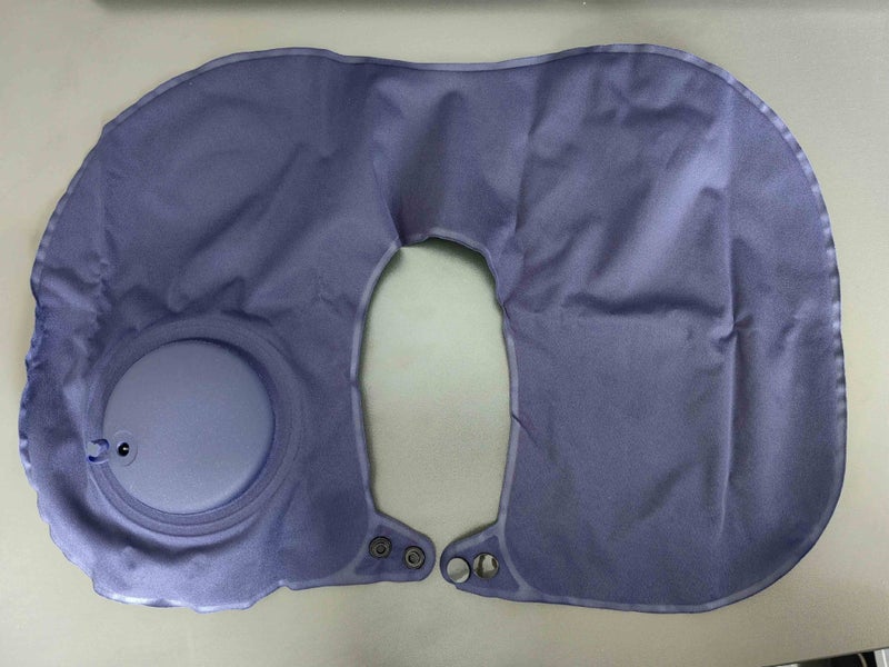Generic Press inflatable U-shaped pillow neck pillow travel artifact neck folding portable flocking blowing travel pillow U-shaped pillow  - Image 2