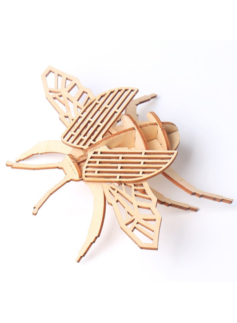 15CM 3D خشبية بازل قطع الحشرات خنفساء الحيوان الهيكل العظمي التجمع نموذج بازل قطع DIY الحرف هدية للأطفال والكبار المراهقين بنين بنات - Image 1