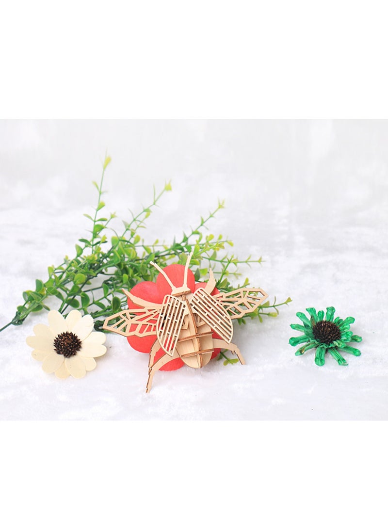 15CM 3D خشبية بازل قطع الحشرات خنفساء الحيوان الهيكل العظمي التجمع نموذج بازل قطع DIY الحرف هدية للأطفال والكبار المراهقين بنين بنات - Image 2