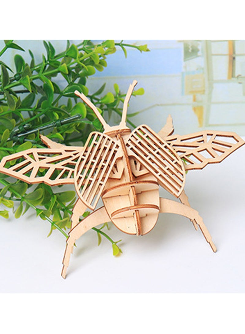 15CM 3D خشبية بازل قطع الحشرات خنفساء الحيوان الهيكل العظمي التجمع نموذج بازل قطع DIY الحرف هدية للأطفال والكبار المراهقين بنين بنات - Image 3