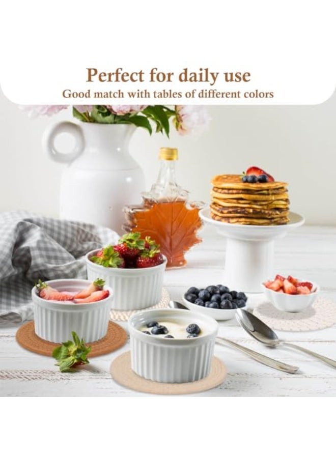 jaexest 17.8 cm Trivet for Hot Dishes, Hot Pots and Pans, 4 Heat-Resistant Hot Pads, Pot Holders for Kitchen Countertops, Table, Home Utensils for New Home and Farmhouse Decor (Brown) - Image 2