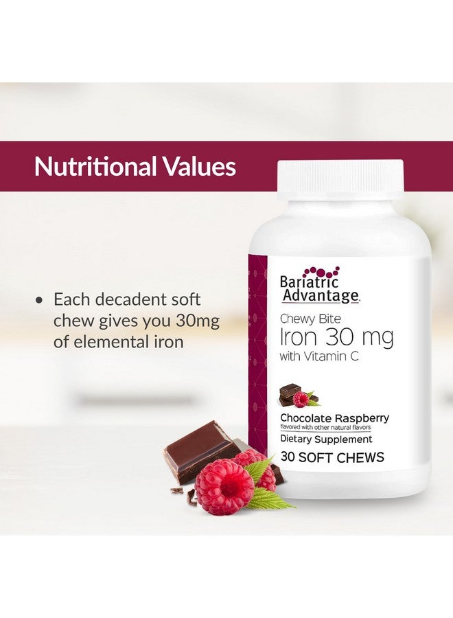 Bariatric Advantage Iron Chewy Bite Chocolate Raspberry Truffle (30 mg iron, 60 mg vitamin c) 30 count - Image 5