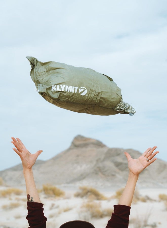 Klymit Drift Camping Pillow, Shredded Memory Foam Travel Pillow with Reversible Cover for Outdoor Use, Green, Regular - Image 3