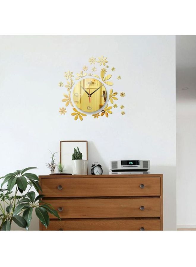 نيبمينينت ساعة حائط بتصميم ملصق عاكس يمكنك لصقها بنفسك ذهبي 35x35سم - Image 3