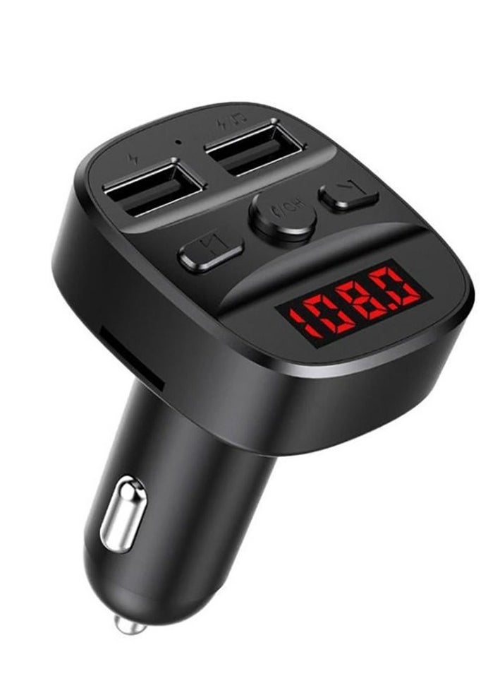 Earldom - Earldom ET-M47 Bluetooth 5.0 FM Transmitter & Dual USB Car Charger – Hands-Free MP3 Player with LED Display - Image 1