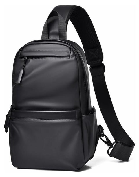 Ultra Waterproof Padded Crossbody Bag with 5 Pockets - Black