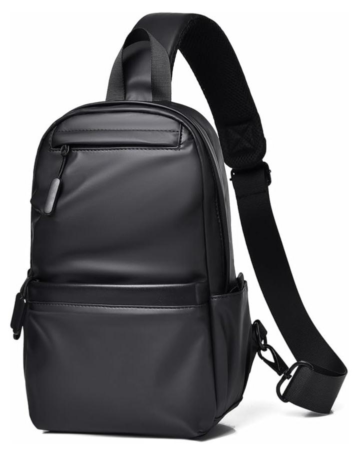 HIGH LINE Ultra Waterproof Padded Crossbody Bag with 5 Pockets - Black - Image 2