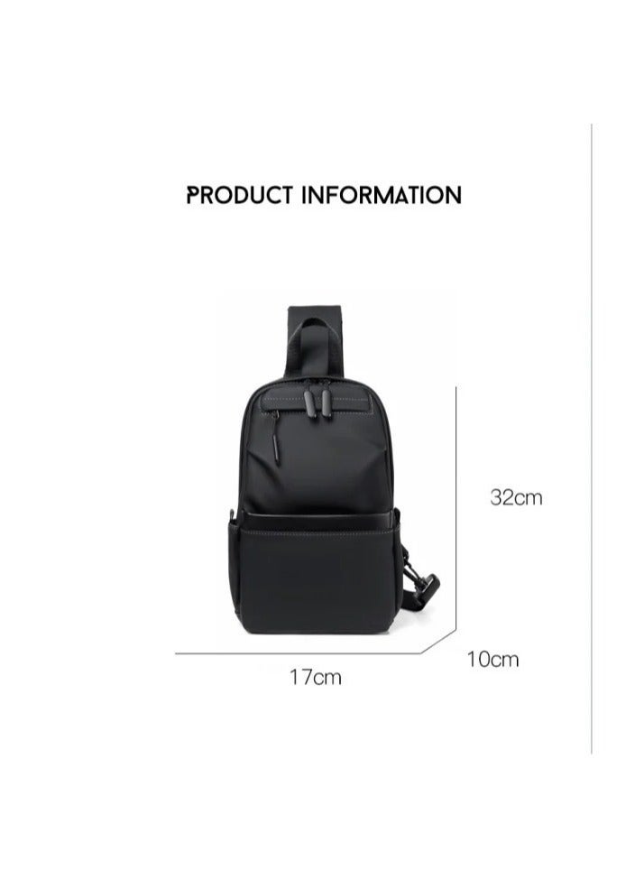 HIGH LINE Ultra Waterproof Padded Crossbody Bag with 5 Pockets - Black - Image 5