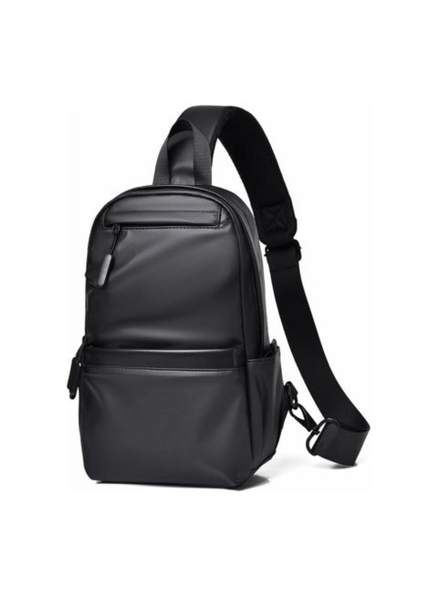 Ultra Waterproof Padded Crossbody Bag with 5 Pockets - Black
