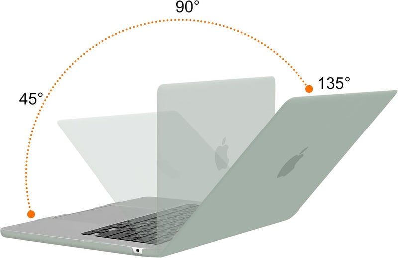 موسيسو حافظة MOSISO متوافقة مع MacBook Air مقاس 15 بوصة M5 2026 M4 2025 M3 2024 M2 2023 A3448 A3241 A3114 A2941 شاشة Liquid Retina مع Touch ID، غطاء حماية بلاستيكي صلب، أخضر عتيق - Image 4