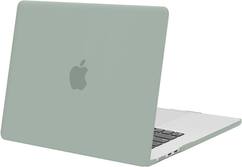 موسيسو حافظة MOSISO متوافقة مع MacBook Air مقاس 15 بوصة M5 2026 M4 2025 M3 2024 M2 2023 A3448 A3241 A3114 A2941 شاشة Liquid Retina مع Touch ID، غطاء حماية بلاستيكي صلب، أخضر عتيق - Image 1