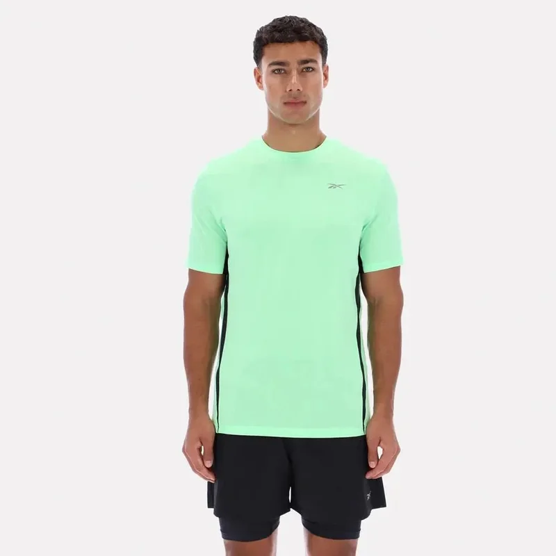 Reebok Running Short Sleeve Men's Tee - Green Glow