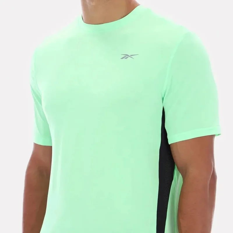 Reebok Green Glow Reebok Running Short Sleeve Men's Tee - Green Glow for Men | Best Price UAE
