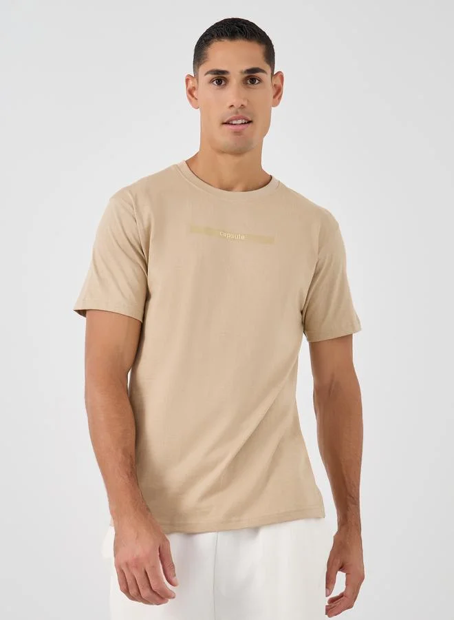 Styli Styli Slogan Print Crew Neck T-Shirt