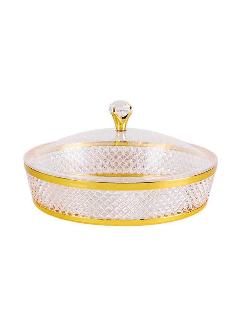 BLACKSTONE Acrylic Round Tray with Lid - 30cm Diameter - Image 1