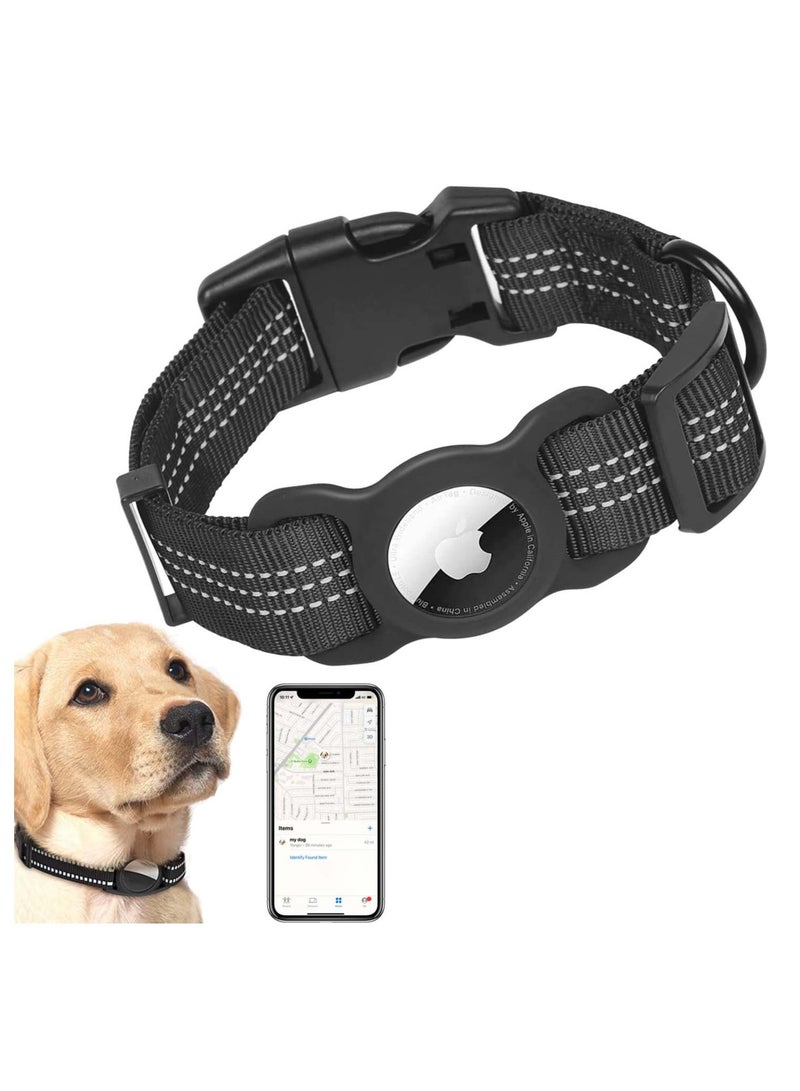 SYOSI AirTag Dog Collar Integrated for AirTag Holder for iPhone Outdoor Activitiesanti Lost Reflective for Apple AirTag Dog Collar Sturdy and Durable Dog Collar That Fits Most Dogs - Image 1