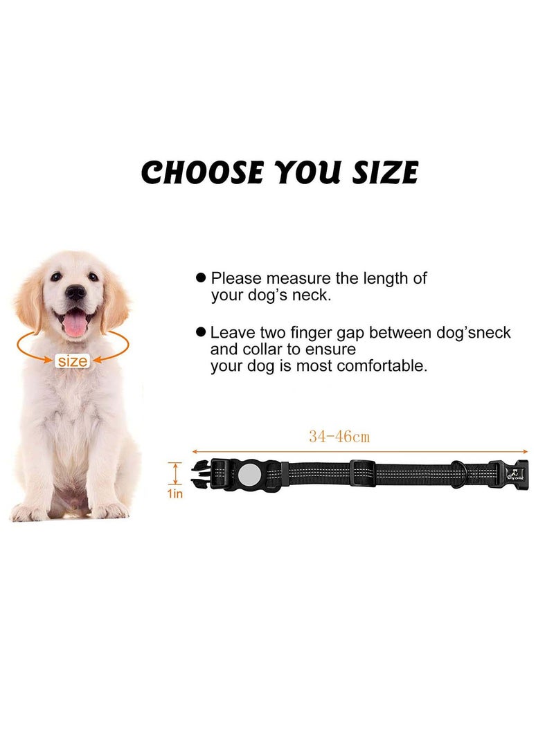 SYOSI AirTag Dog Collar Integrated for AirTag Holder for iPhone Outdoor Activitiesanti Lost Reflective for Apple AirTag Dog Collar Sturdy and Durable Dog Collar That Fits Most Dogs - Image 5