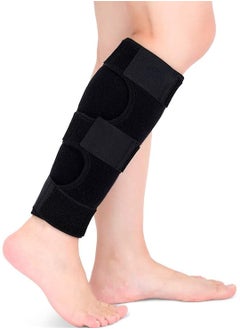 Upgraded Calf Support Brace, Compression Shin Splint with Lengthened Hook and Loop Straps for Calf Muscle Injury, Strain, Sprains, Swelling, Varicose Veins and Torn Calves uncomfortable Relief