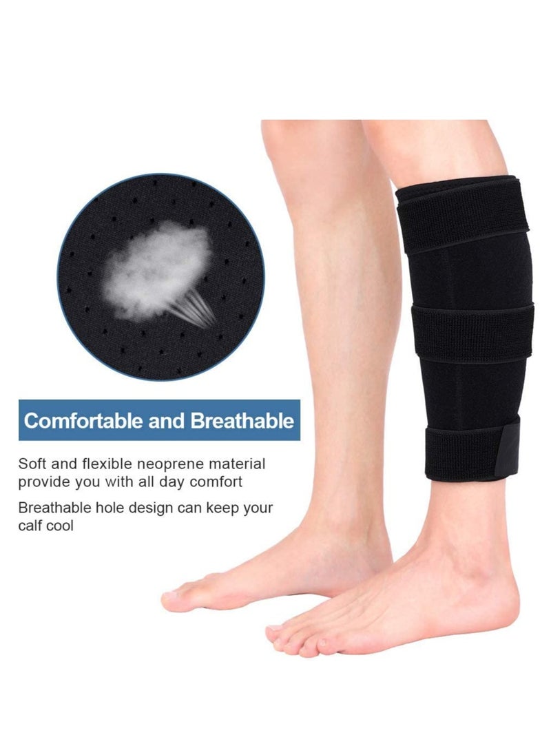 ELTRAZONE - Upgraded Calf Support Brace, Compression Shin Splint with Lengthened Hook and Loop Straps for Calf Muscle Injury, Strain, Sprains, Swelling, Varicose Veins and Torn Calves uncomfortable Relief - Image 1