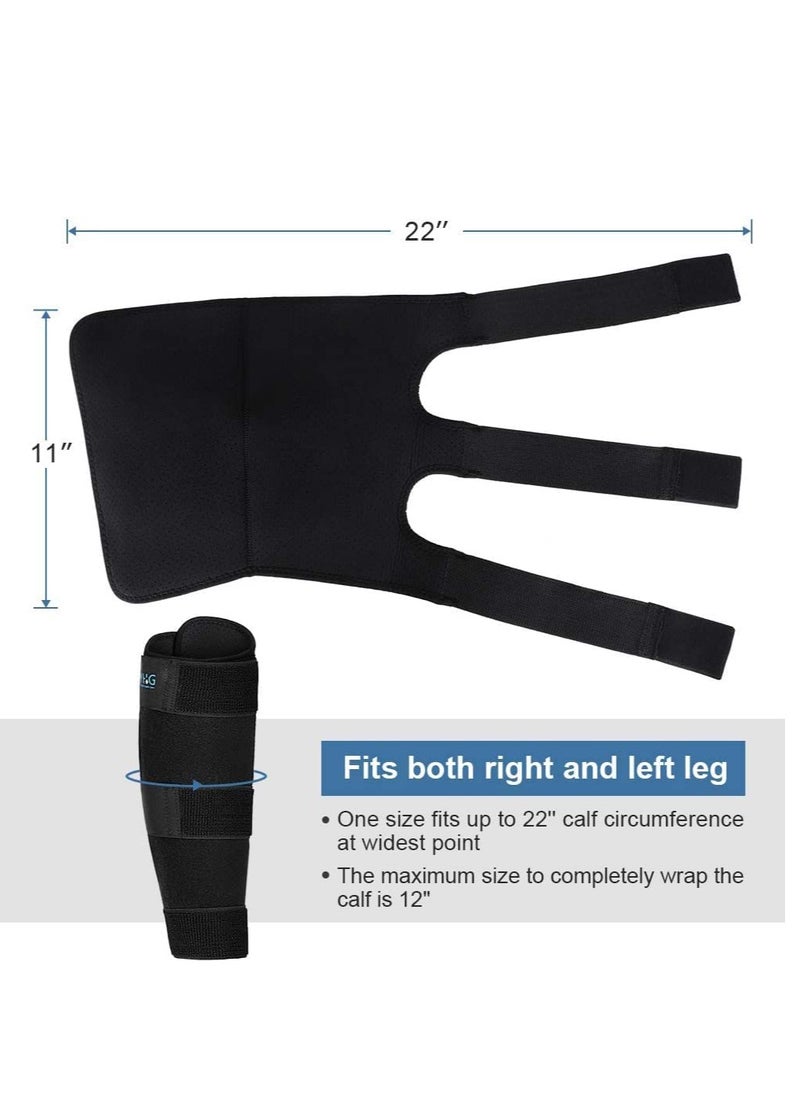 ELTRAZONE - Upgraded Calf Support Brace, Compression Shin Splint with Lengthened Hook and Loop Straps for Calf Muscle Injury, Strain, Sprains, Swelling, Varicose Veins and Torn Calves uncomfortable Relief - Image 1