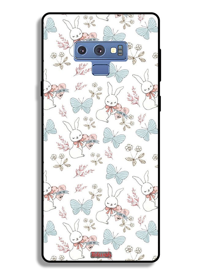 Tolwak Samsung Galaxy Note 9 Protective Case Cover Rabbit And Butterflies - Image 2