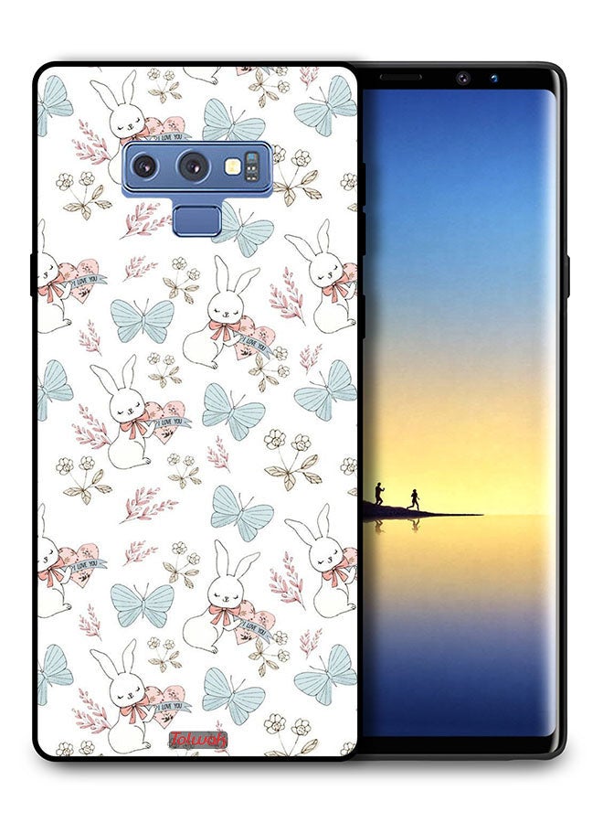 Tolwak Samsung Galaxy Note 9 Protective Case Cover Rabbit And Butterflies - Image 1