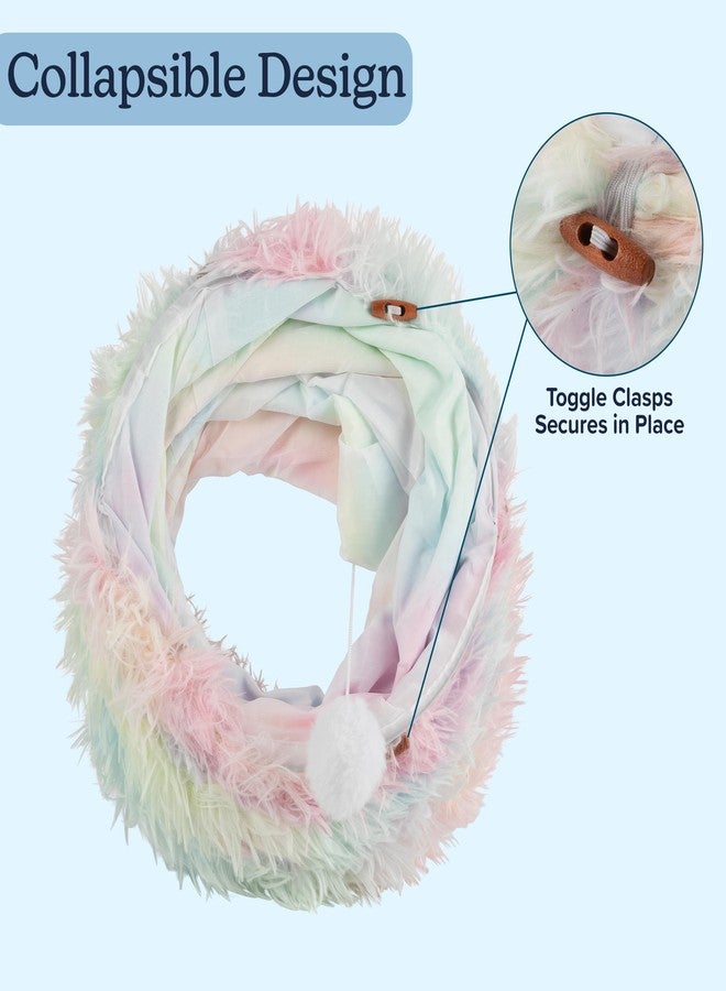 PETMAKER Cat Tunnel with Bed for Indoor Cats - 3FT Multifunctional Cat Tunnel Bed with Toys - Soft, Plush Peekaboo Cat Cave for Kittens, Cats, Ferrets, and Rabbits - Cat Products by PETMAKER (Multi) - Image 5