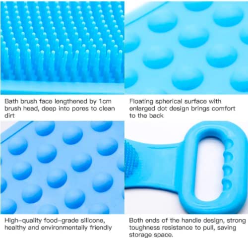 Printz Bath Brush Bathing Belt Body Wash Brush Back Scrubber Body Washer For Dead Skin Removal For Men Women Kids Unisex Blue - Image 5