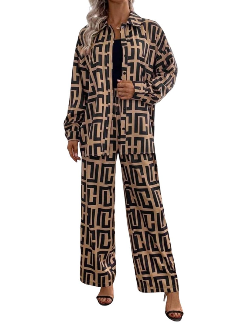 Gufrina PRINTED CO-ORDS SET (BEIGE S) - Image 1