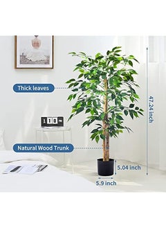 Artificial Plants Faux Plants Ficus Trees Eucalyptus Trees with Silk Leaves Fake Moss and Sturdy Nursery Pot, Fake Plants for Office Home Indoor Decor (1) - pzsku/Z49CFC89B945A7F82A008Z/45/_/1739194325/5f2dd652-d05f-428b-bdc0-bfc6ade95226