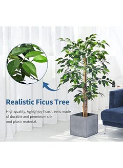 Artificial Plants Faux Plants Ficus Trees Eucalyptus Trees with Silk Leaves Fake Moss and Sturdy Nursery Pot, Fake Plants for Office Home Indoor Decor (1) - pzsku/Z49CFC89B945A7F82A008Z/45/_/1739194327/7bd379f8-6b72-4016-9745-f06e1c171f45