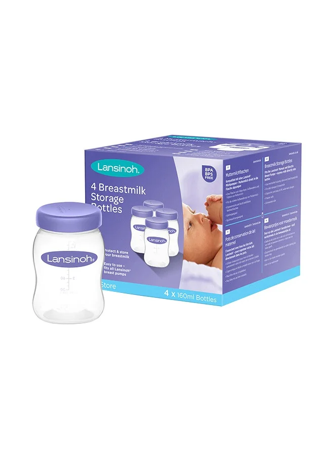 لانسينوه Pack Of 4 Breastmilk Storage Bottles