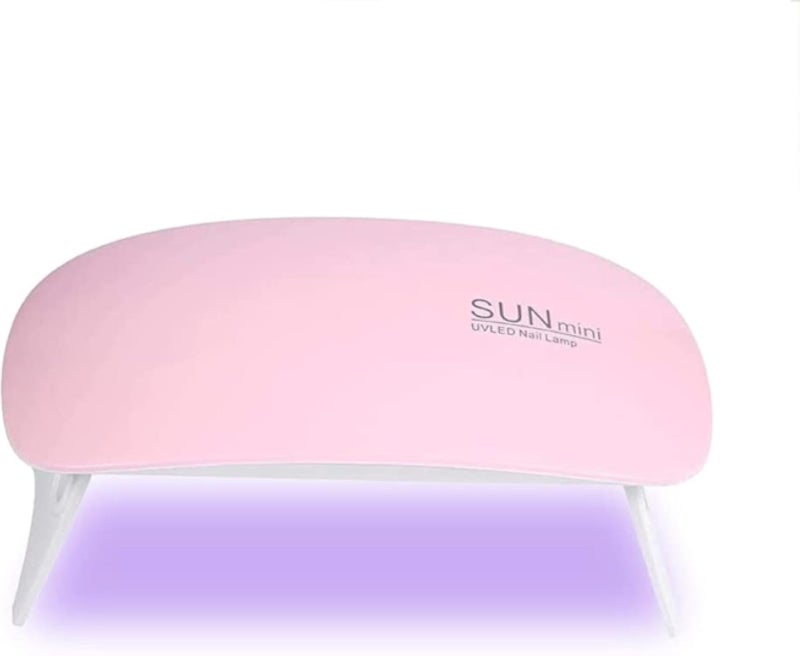 Mini Nail Lamp Usb UV Nail Dryer Gel Nail Polish Art Tool, 2 Colors SUN Mini Nail Dryer 6W UV Gel Polish Curing LED Lamp Portable Manicure Tool (02)