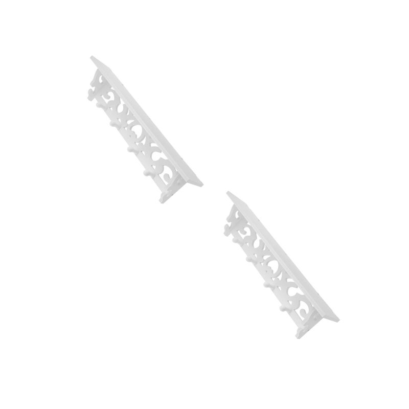 2 pcs Hollow-Out Style Wall Shelf Decorative Shelf Hanging Storage Rack ( ) - Image 3