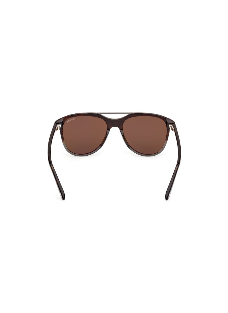 TOM FORD TOM FORD FULL RIM UV PROTECTION PILOT MALE ACETATE SUNGLASSES FT109855J54  - Image 5