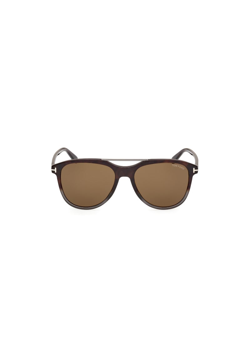 TOM FORD TOM FORD FULL RIM UV PROTECTION PILOT MALE ACETATE SUNGLASSES FT109855J54  - Image 2