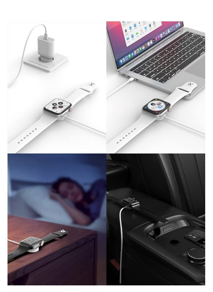 TLAXCA - Fast Charging USB C Watch Charger Cord Compatible for Apple Watch, Magnetic Watch Charging Cable Compatible for Watch Series 9/8/7/Ultra/Ultra2/SE2/6/5/4/3/2/1/SE1, Type C Cord, 1M - Image 1