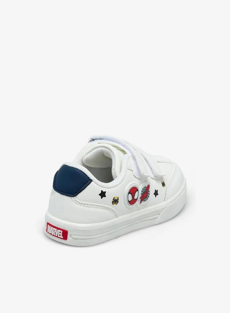 Marvel WHITE Boys Hook & Loop Spider-Man Print Ankle School Sneakers for Men | Best Price UAE