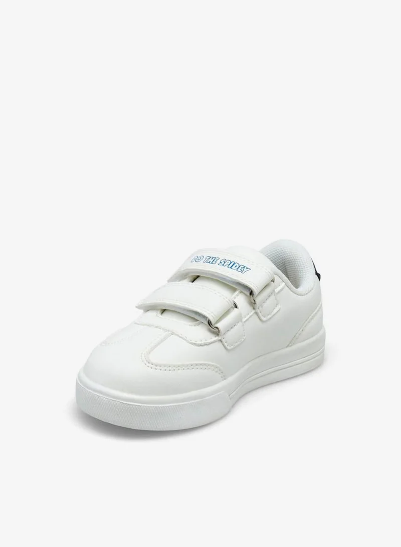 Marvel WHITE Boys Hook & Loop Spider-Man Print Ankle School Sneakers for Men | Best Price UAE