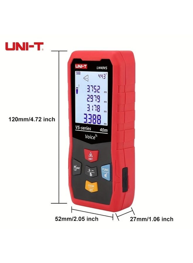 UNI-T LM-206S Laser Distance Meter 100m Range Auto Calibration Rechargeable Battery - Image 4