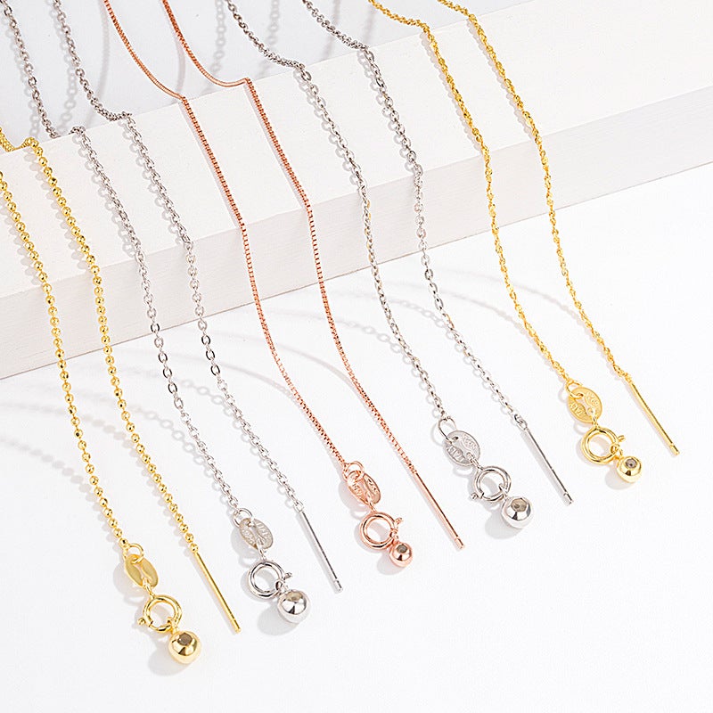 Sterling Silver Universal Chain Necklace for Women, Adjustable Length - Image 1