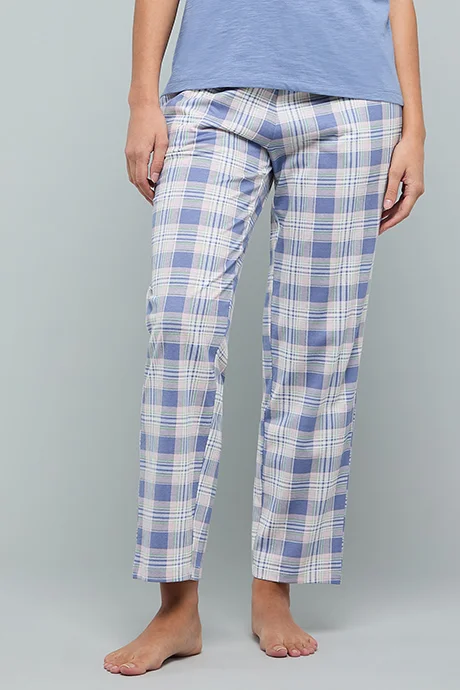 R&B Plaid Pyjama Bottoms with Drawstring Waist